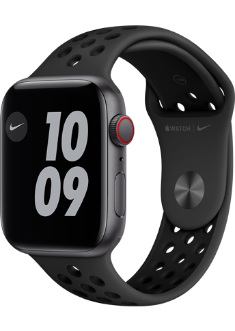 Apple Watch SE - 44mm Space Gray Aluminium Case - Anthracite/Black Nike Sport Band - Nike Edition - 4G