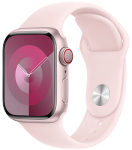 Watch Series 9 GPS + Cellular 41mm Pink Aluminium Case - Light Pink Sport Band - S/M