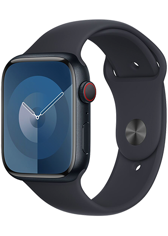 Apple Watch Series 9 GPS + Cellular 45mm Midnight Aluminium Case - Midnight Sport Band - M/L